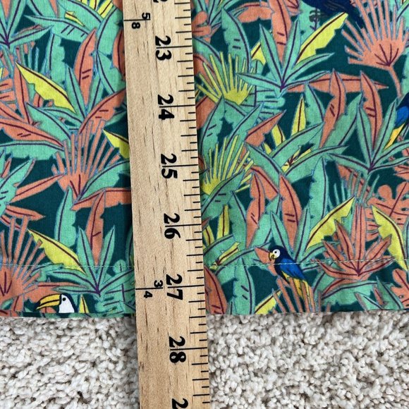 Tori Richard Uniforms Men Shirt L Pull Over Short Sleeve Hawaiian Half Button - Picture 4 of 11